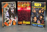 3 VTG KISS VIDEO CASSETTES