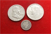 Lot of 3 90% Silver Coins