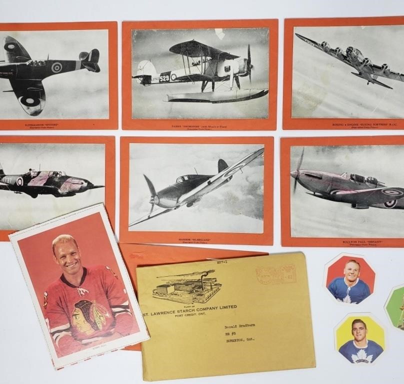 BEE HIVE AEROPLANE & YORK HOCKEY CARDS