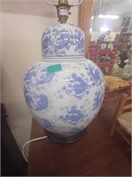 Oriental Blue and White Table Lamp