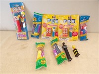 GROUP OF PEZ DISPENSERS & CANDY