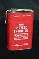 Wards 1qt 2 Cycle Engine Oil Can Full