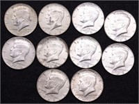 10 40 % SILVER HALF DOLLARS