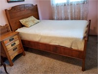 Full size bed, 
headboard, footboard, rails,