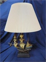 LAMP, SAILING SHIP W/SHADE