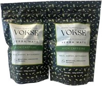 2 Bags Vokse Yerba Mate Unsmoked Natural Tea