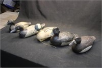 5 - Vintage Wooden Duck Decoys