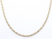 14kt (585) Stamped Italy Fancy Link Gold 18" Chai