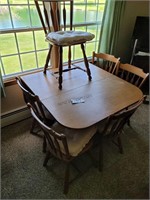 MAPLE DROPLEAF TABLE W/ 6 CHAIRS