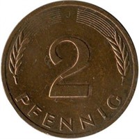 Germany 2 pfennig, 1982