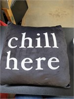 Chill here throw pillow
