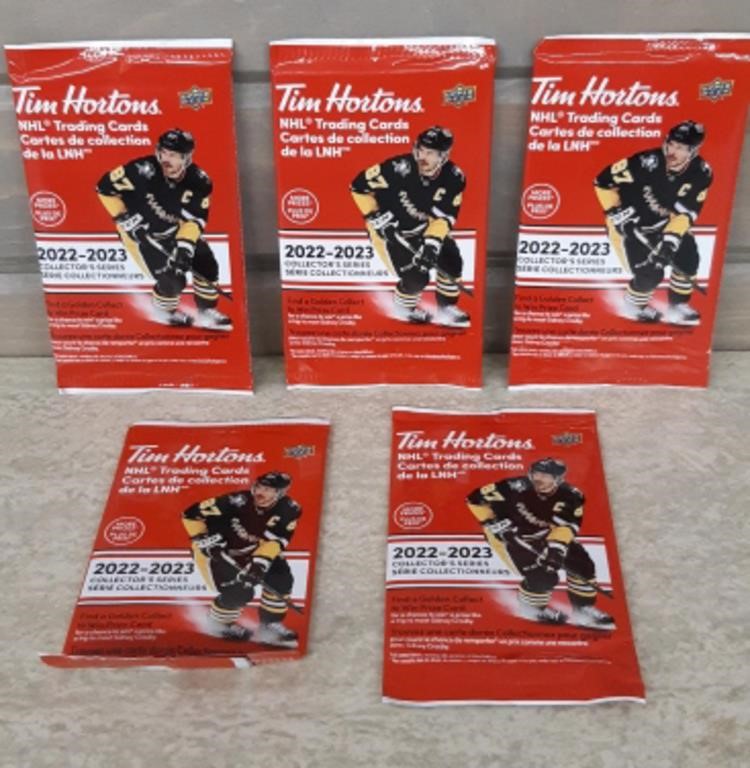5 Packs of Tim Hortons Unopened Hockey Cards