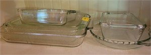 5PC ANCHOR HOCKING GLASS OVENWARE