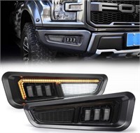 FOG LIGHTS WITH SEQUENTIAL AMBER TURN SIGNAL DRL