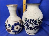 2 Vases 6" Tall