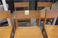 6 solid Oak Chairs