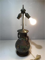 Vintage Champleve Table Lamp