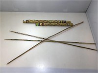 Handmade Bamboo Bow & Arrows in Bamboo Case