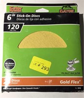 Pack of 25 6” stick on sanding discs