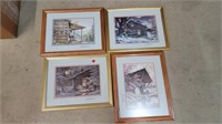 4 SIGNED FRAMED ART PIECES