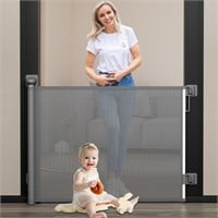 Babepai Baby Gate for Stairs  , Punch Free Retract