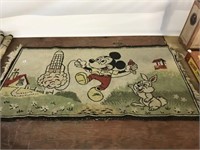 Vintage Mickey Mouse With Space Ship Rug