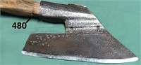 Decorated goosewing axe with 12 3/4" blade
