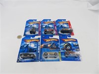 6 voitures hot wheels die cast