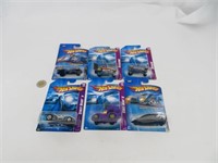 6 voitures hot wheels die cast