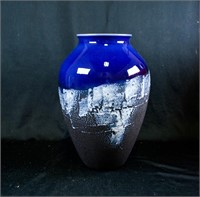 MID CENTURY MODERN LAVA DRIP POTTERY VASE