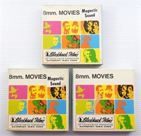 (3) VINTAGE 8mm BLACKHAWK FILMS IN BOXES