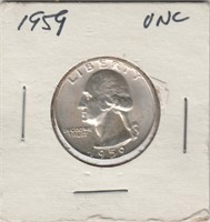 US Coins 1959 Washington Quarter AU