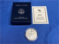 2011 AMERICAN EAGLE ONE OUNCE SILVER UNCIRCULATED
