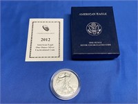 2012 AMERICAN EAGLE ONE OUNCE SILVER UNCIRCULATED