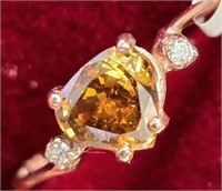 $1835 10K  Fancy Yellowish Brown Diamond (0.75Ct,