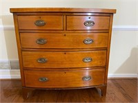 19th Century Federal Bow Front Inlay Chest