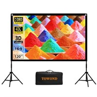 Towond 120 Projector Screen  Stand Included  16:9