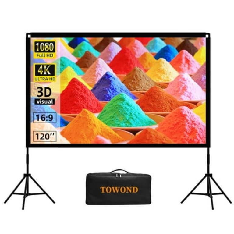Towond 120 Projector Screen  Stand Included  16:9