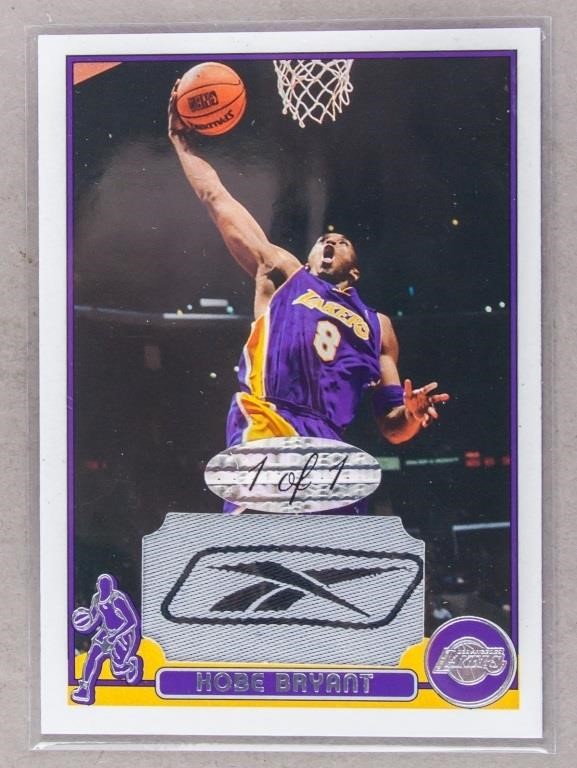 NBA Kobe Bryant 1 of 1 Jersey Patch Card