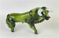 Art Glass Bull Figure