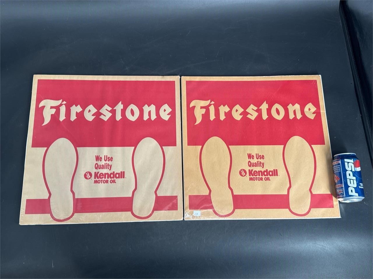 FIRESTONE KENDALL MOTOR OIL PAPER FLOOR MATS