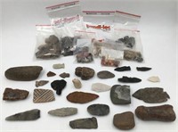 Lot of Native American Indian Arrowheads, etc.