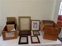 Assorted Picture Frames and Boxes