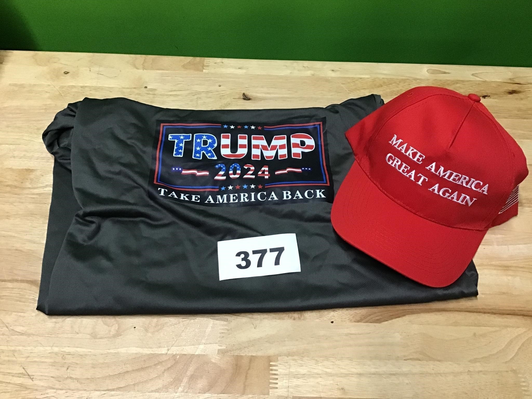 MAGA Red Hat & Trump 2024 T-shirt size Large