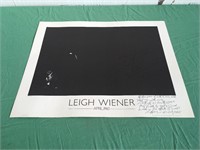 Autographed 1960 Leigh Wiener JFK Print