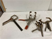 Welding clamps.