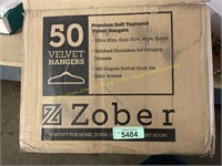 50-pk Zober  OSTO Premium Velvet Hangers-purple