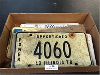 Flat of Old License Plates
