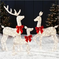 Best Choice Products 4ft 3-Piece 2D Lighted Christ