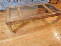 Glass Top Coffee Table - 56"Wx24"Dx16"H